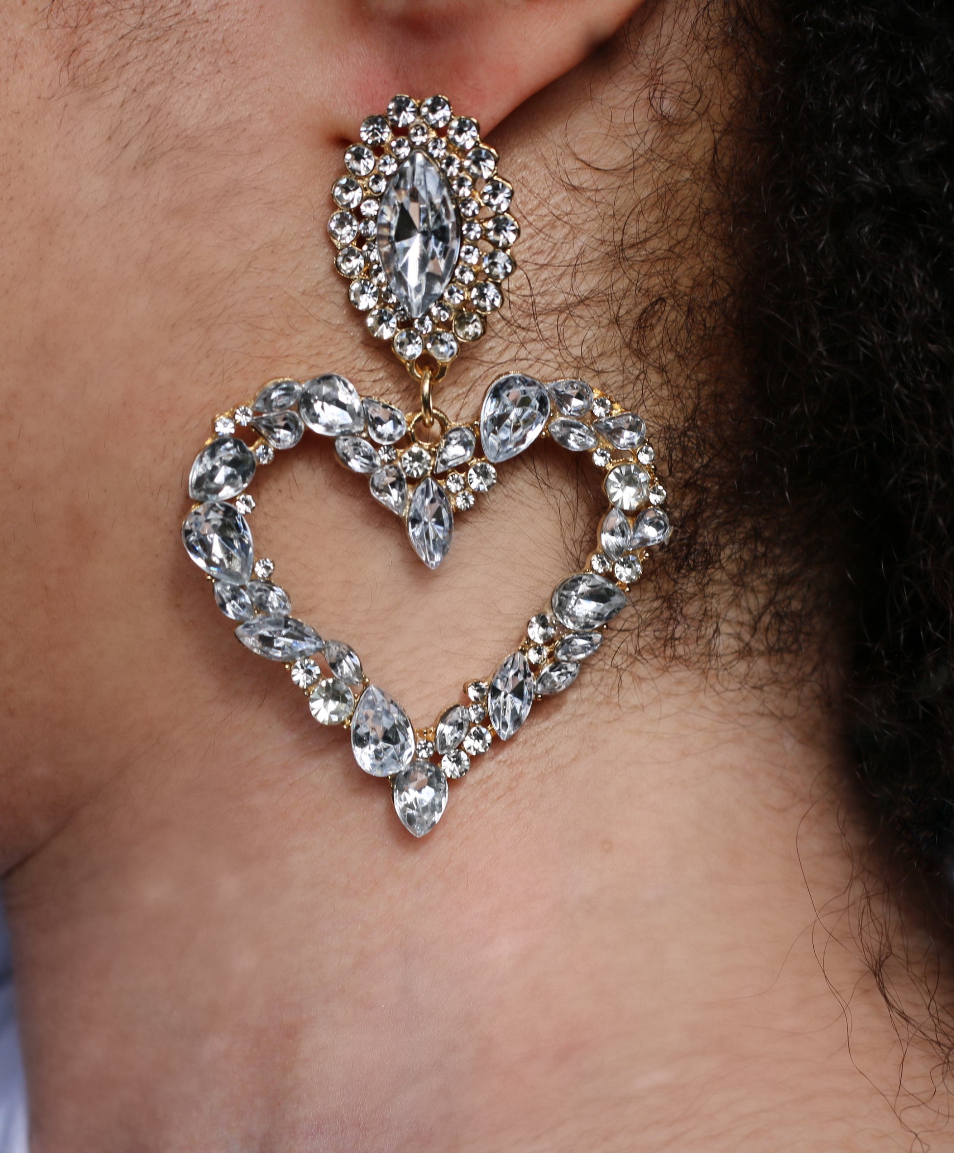 Falling In Love Earrings / Crystal